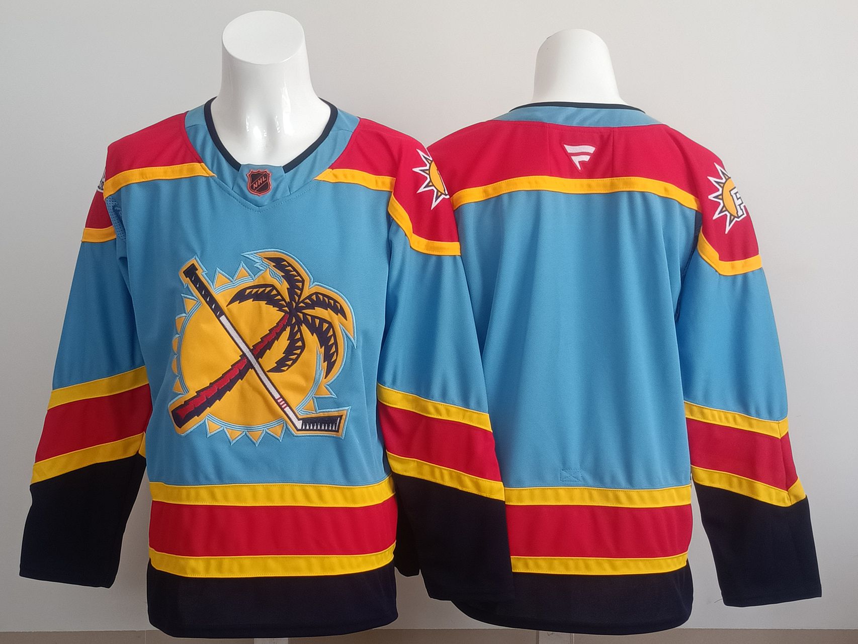 Men 2025 Florida Panthers Blank Light Blue NHL Jersey style 01